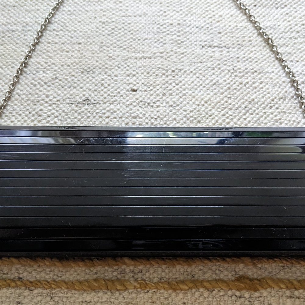 Sondra Roberts Black Lucite Slim Clutch Bag - Picture 7 of 9